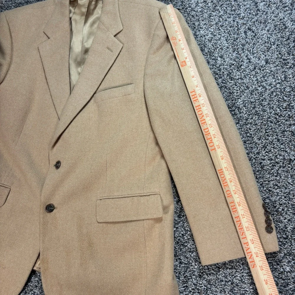 Brooks Brothers Men's 44 Short Blazer Coat Camel Hair Tan 2-Button